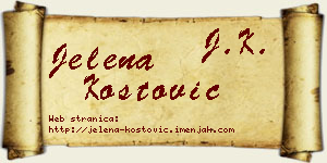 Jelena Kostović vizit kartica